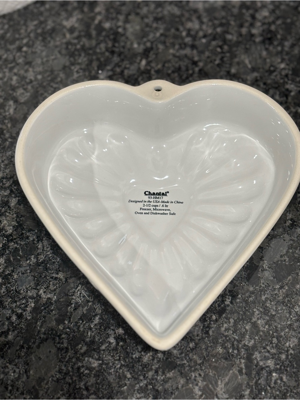 Chantal White Heart Shaped Ceramic Dish Wall Decor